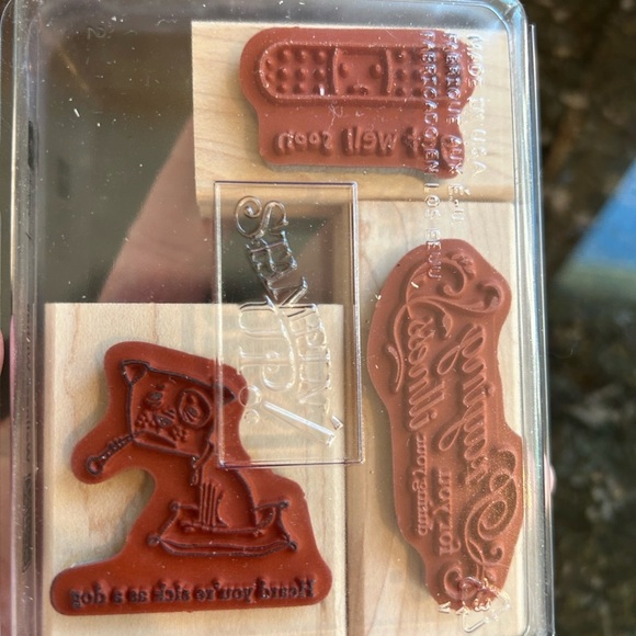 Stampin’ Up! Wellness Wishes set of 3 stamps. Get well wishes. Excellent shape - Picture 2 of 6